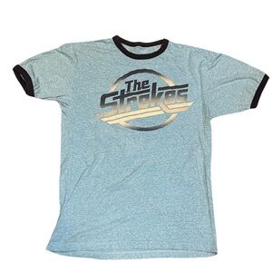 Y2K The Strokes Ringer Concert Tee Shirt Size Medium